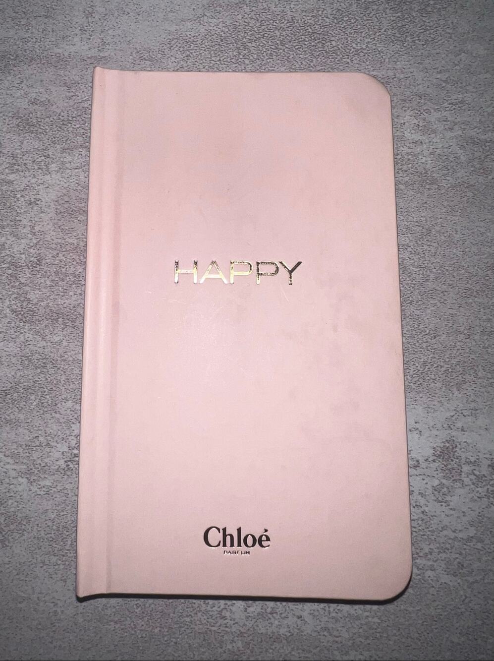 Chloe Happy Hardcover Notebook Blank Sketchbook Pad Collectible Pink Book